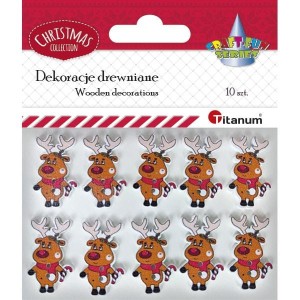 Guziki Titanum Craft-Fun Series renifery mix 10 szt (MTCR-WDC945)