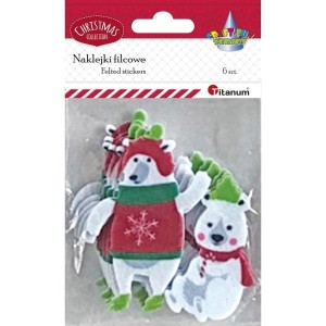 Naklejka (nalepka) Titanum Craft-Fun Series filcowe xmass niedźwiedzie polarne (4825)