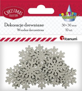 Ozdoba drewniana Titanum Craft-Fun Series Śnieżynki (WDC855)