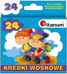 Kredki woskowe Titanum 24 kolory