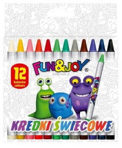 Kredki świecowe Fun&Joy 12 kolorów
