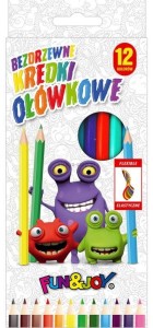 Kredki ołówkowe Fun&Joy bezdrzewne sześciokątne 12 kol. 12 kol.