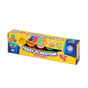 Farby plakatowe Astra kolor: mix 20ml 12 kolor. 