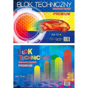 Blok techniczny Protos A4 kolorowy 10k