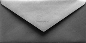 Koperta Logos srebrne DL - srebrny [mm:] 110x220