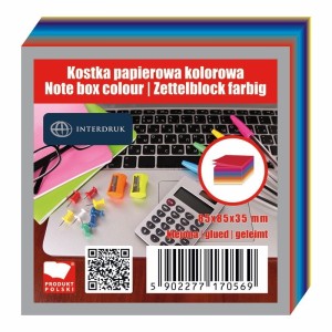 Kostka papierowa Interdruk - mix [mm:] 85x85x 35 (KOSPAPFK)