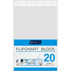 Blok do tablic flipchart Interdruk A1 20k. 80g krata [mm:] 1000x640 (FLI20#)