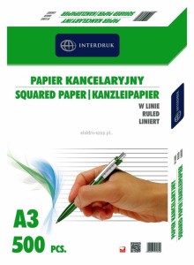 Papier kancelaryjny Interdruk A3 linia [mm:] 297x420 (PAKAL)