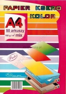 Papier kolorowy Protos A4 - mix 160g