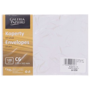 Koperta Galeria Papieru WIATR BIAŁY C6 - biały [mm:] 114x162 (280206) 10 sztuk