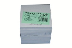 Kostka papierowa Protos - biały [mm:] 85x85x 80