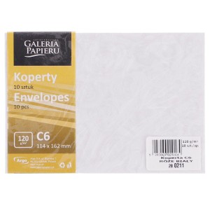 Koperta Galeria Papieru róże C6 - biała [mm:] 114x162 (280211) 10 sztuk