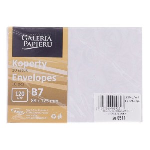 Koperta Galeria Papieru róże B7 - biały [mm:] 88x125 (280511) 10 sztuk