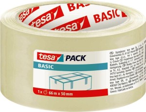 Taśma pakowa Tesa Basic 50mm przezroczysta 66m (58570-00000-00)