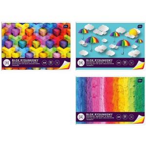 Blok rysunkowy Interdruk A4 kolorowy 80g 10k (BLRK10B)