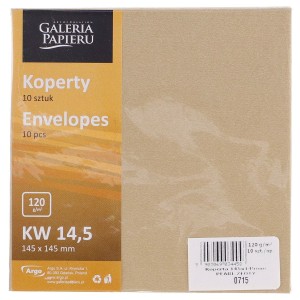 Koperta Galeria Papieru pearl złota p - złoty [mm:] 145x145 (280715) 10 sztuk