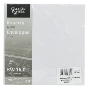 Koperta Galeria Papieru gładki - biały [mm:] 160x160 (280391) 10 sztuk