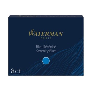 Naboje długie Waterman niebieski 