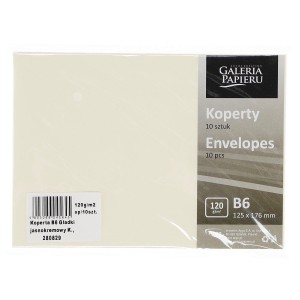 Koperta gładki jasnokremowy k 120g B6 - kremowy [mm:] 125x176 (280829) 10 sztuk