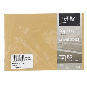 Koperta pearl złoty k 150 B6 - złoty [mm:] 125x176 (280888) 10 sztuk