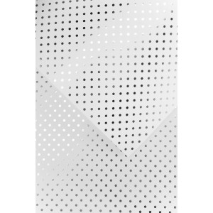 Papier ozdobny (wizytówkowy) Galeria Papieru metaliczne kropki srebrny A4 - srebrny 200g (208933)