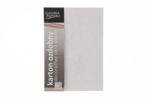 Papier ozdobny (wizytówkowy) Galeria Papieru marmur srebrny A4 - Srebrny 220g (205307)