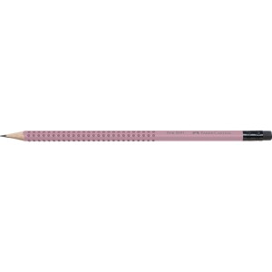 Ołówek Faber Castell Grip 2001 różowy z gumką B (217237 FC)