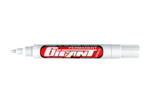 Marker permanentny Kamet Gigant wodoodporny, biały 1,5-3,0mm okrągła końcówka (K-2291)