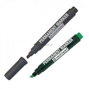 Marker permanentny Centropen 8576, zielony 2,0-5,0mm ścięta końcówka