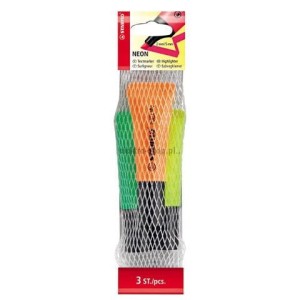 Zakreślacz Stabilo Neon komplet 3 sztuki, mix 2,0-5,0mm (72/3-2)