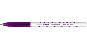 Długopis Toma gwiazdki FIOLETOWY fioletowy 0,5mm (To-059)