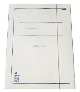 Teczka kartonowa na gumkę bigo A3 kolor: biały 400g [mm:] 435x310 (0086)