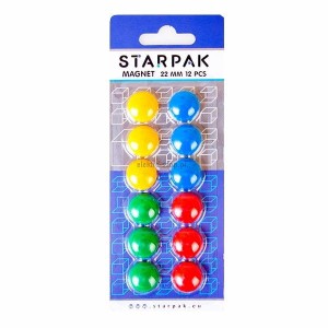 Magnes Starpak Office - mix śr. 22mm (244150) 12 sztuk