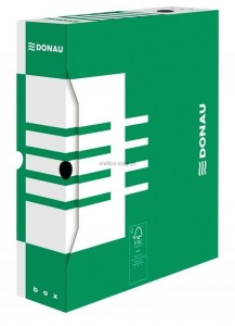 Pudło archiwizacyjne Donau A4 - zielony [mm:] 80x340x 297 (660301FSC-06)