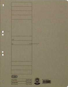 Skoroszyt Elba oczkowy A4 - szary 250g (100551873)
