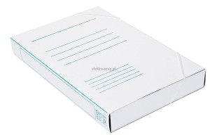 Teczka z szerokim grzbietem na gumkę Bigo box40 A4 kolor: biały (0063)