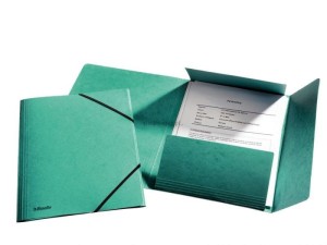 Teczka kartonowa na gumkę Esselte A4 kolor: zielony (26596)