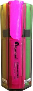 Zakreślacz Titanum Highlighter, mix 1,0-5,0mm (CLC1190)