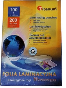 Folia do laminowania Titanum - przezroczysty 100mic. [mm:] 65x95