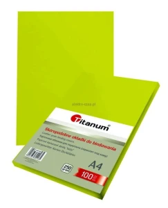 Karton do bindowania Titanum błyszczący - chromolux A4 - żółty 250g