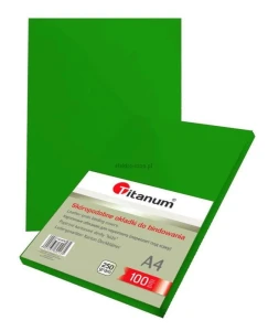 Karton do bindowania Titanum błyszczący - chromolux A4 - zielony 250g