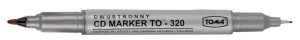 Marker do cd Toma dwustronny, czarny 0,5-0,8mm (TO-320 3 2)