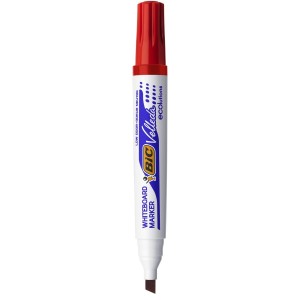 Marker suchościeralny Bic Velleda Ecolutions 1751, czerwony 3,7-5,5mm ścięta końcówka (904948)
