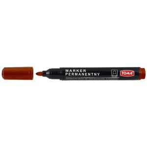 Marker permanentny Toma, brązowy okrągła końcówka