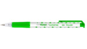 Długopis Toma zielony gwiazdki zielony 0,5mm (TO-069)