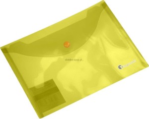 Teczka kopertowa PP Titanum A5 żółta transparentna prążki (TK5TYL)