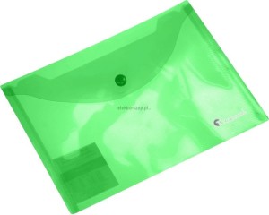 Teczka kopertowa PP Titanum A5 zielona transparentna prążki (TK5TGR)