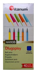 Długopis Titanum Neon niebieski 0,7mm (AA110B)