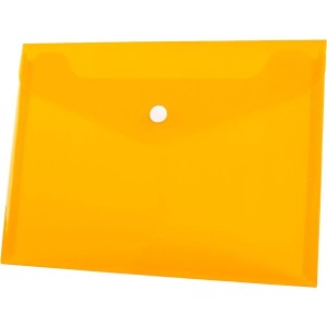 Teczka plastikowa na guzik Tetis koperta pp A5 kolor: pomarańczowy 140 mic. [mm:] 165x225 (BT610-P)