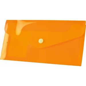 Teczka plastikowa na zatrzask Tetis koperta pp DL kolor: pomarańczowy 140 mic. [mm:] 110x220 (BT612-P)